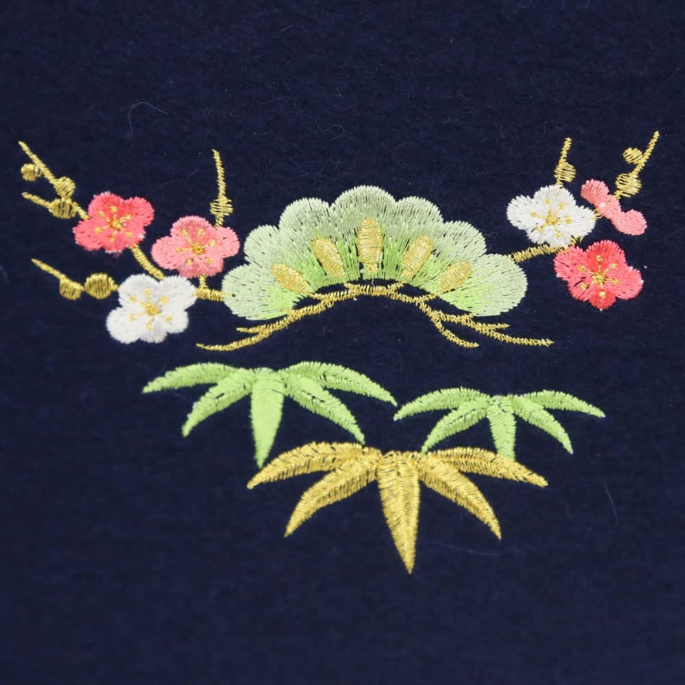 毛氈　45×7段　刺繍　松鶴 毛氈 45×7段 刺繍 松鶴 毛氈 45×7段 刺繍 松鶴 【